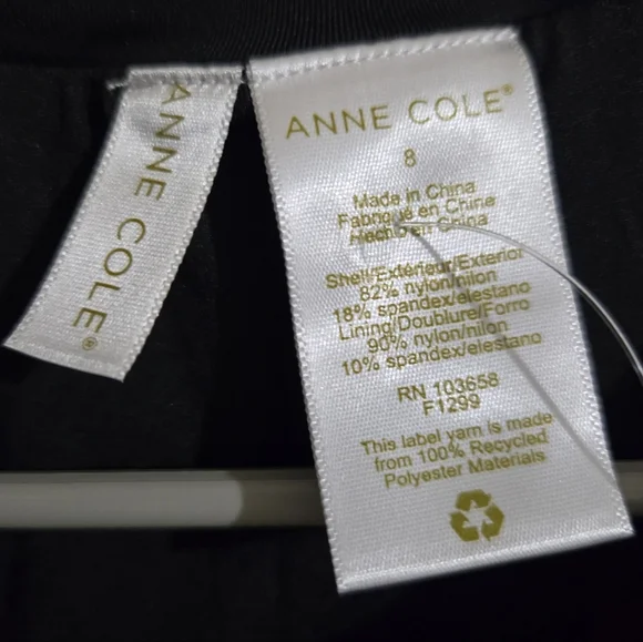 Anne Cole Black Zip-Front Ruffle Sleeve One-Piece Swimsuit - Picture 7 of 7